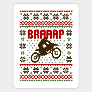 Braaap Dirt Bike Ugly Sweater Magnet